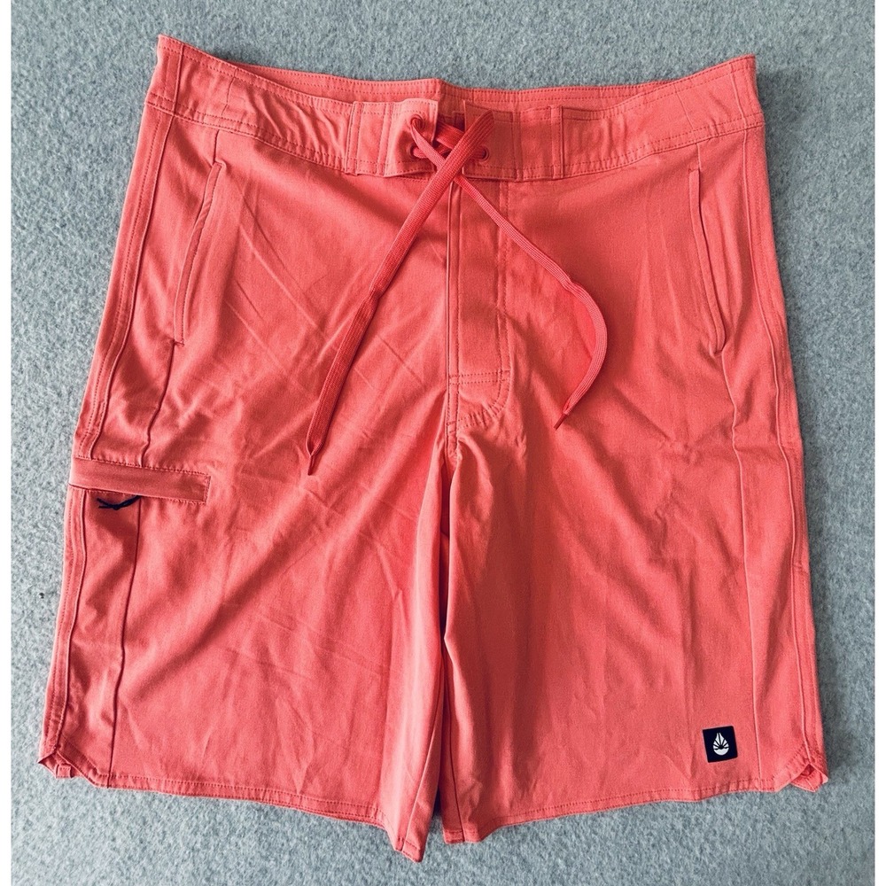 O'Rageous Swim Board Shorts‎ Trunks - Pink Salmon - Mens Medium